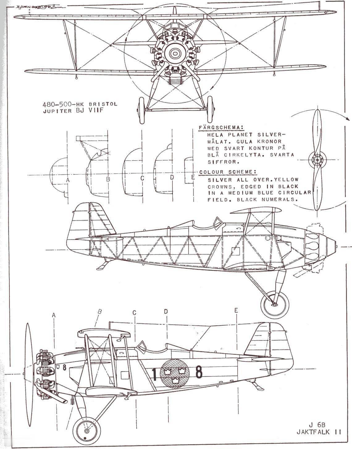 瑞典空军 J 6 “猎鹰”双翼战斗机技术与涂装详析
J 6“猎鹰”（Jaktfa