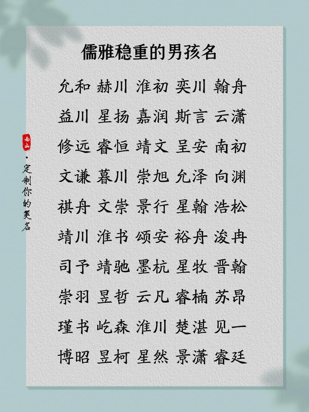 龙宝宝起名取名：儒雅稳重的男孩名，给人清新俊逸、优雅非凡之感#男宝宝起名取名# 