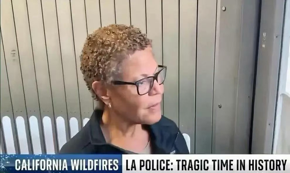 洛杉矶市长沉默沉默再沉默 没啥可说的…缩减消防财政支出的时候话可密了…既然认为山