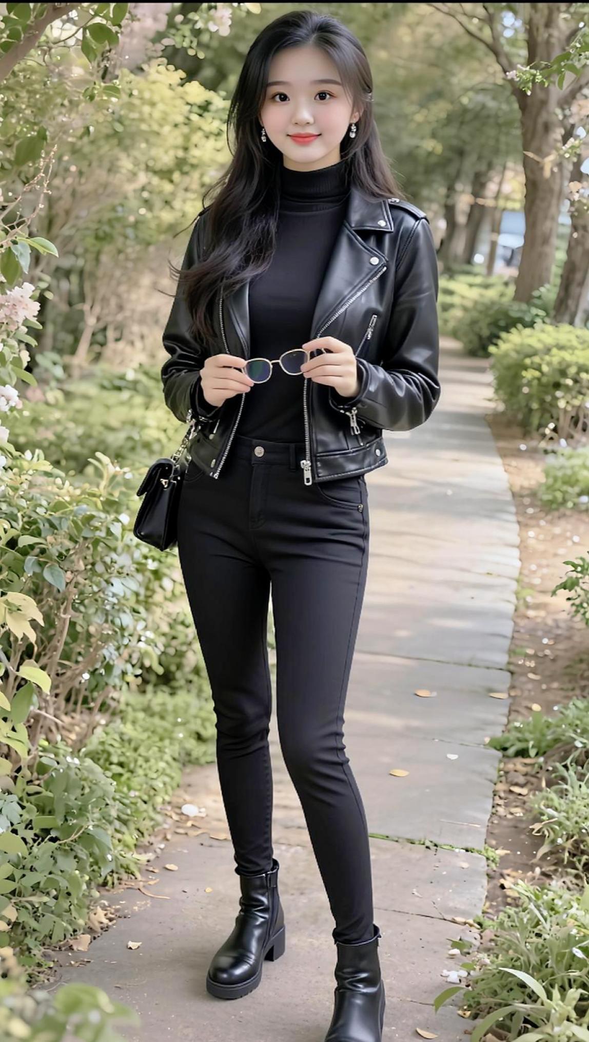 路边小树林 微笑小姐姐 风格