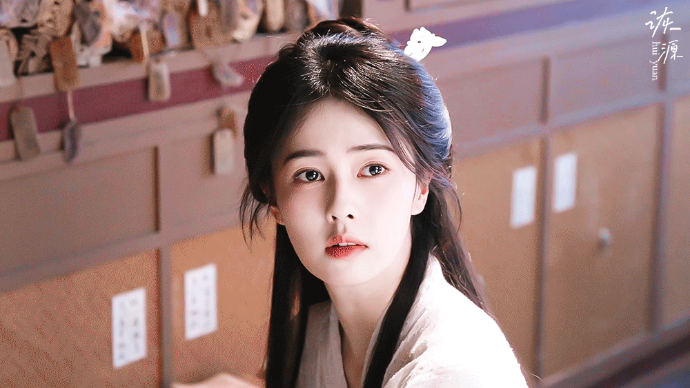 白鹿 《莫离》叶璃 / 动图▷EP32-01 半披+白衣-整理书籍📚📚📚转