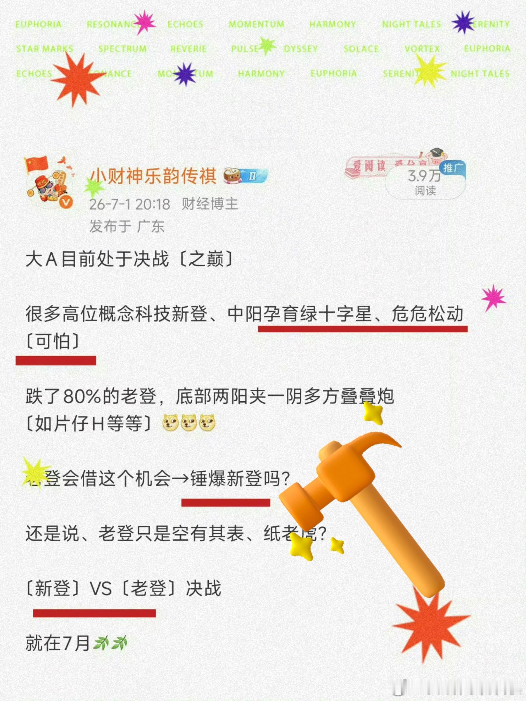 片仔癀都涨停了这老登如图、月初我们研判的〔7月老登爆锤新登〔硬件方向〕〕活灵活现