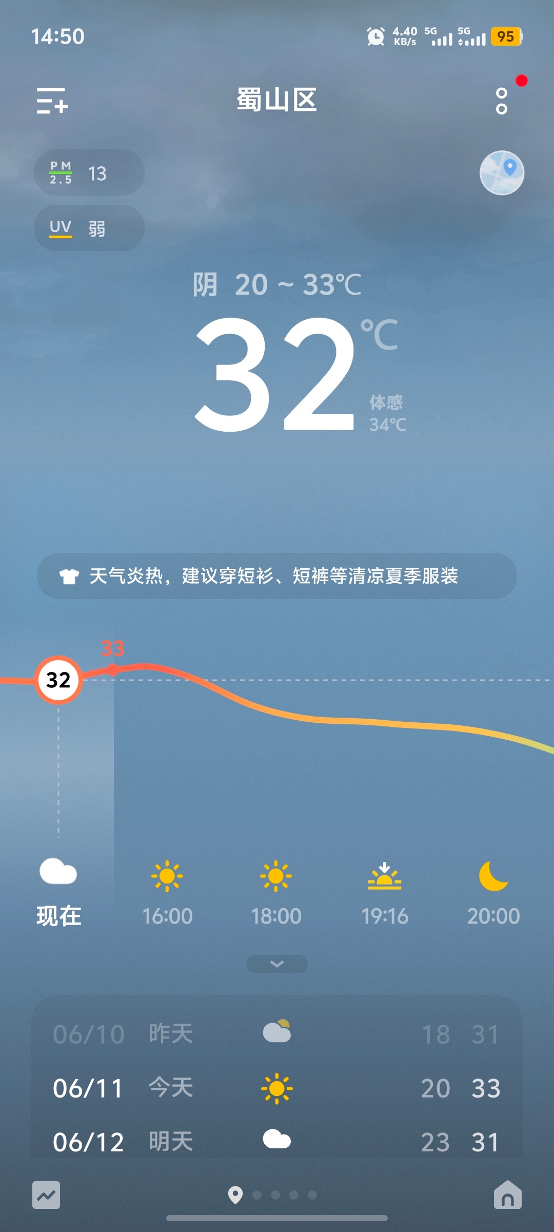 疯了吧我怎么没觉得热。 