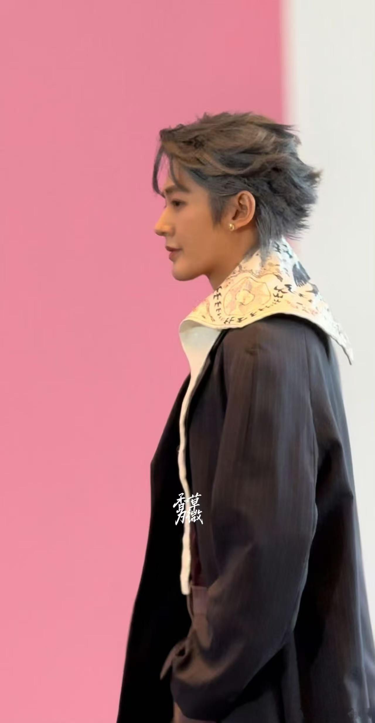 邓为挑染银发  邓为以挑染银发造型，在红毯与《仙台有树》剧组共展风采，帅气且谦逊
