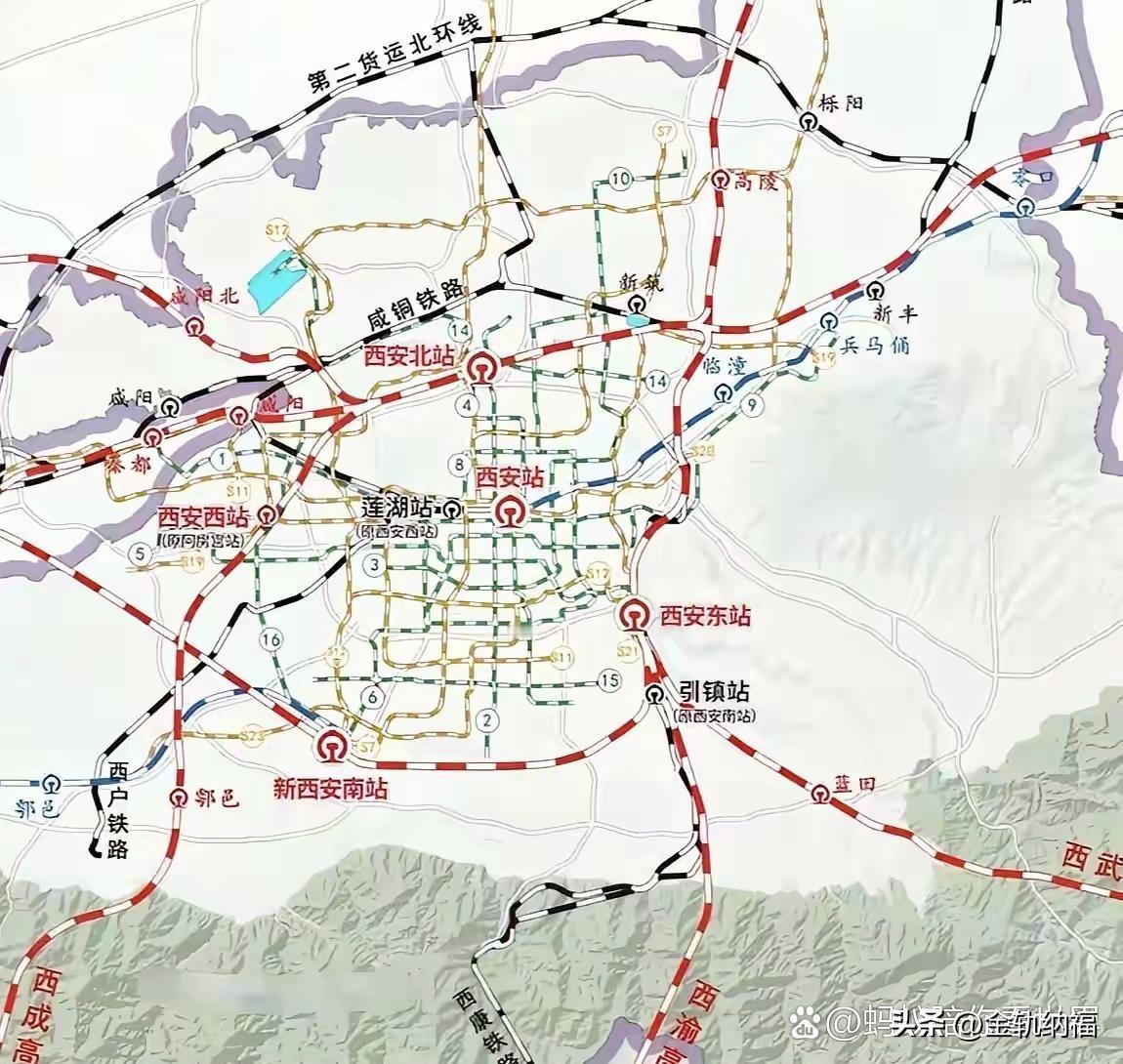 西安又一个大型火车站来了，就是西安东站，引入了普速铁路和高速铁路，高铁线路主要是