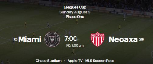 【下一场比赛】📅2025/08/03~周日🕖07:00🔥小组赛第二轮⚽迈阿