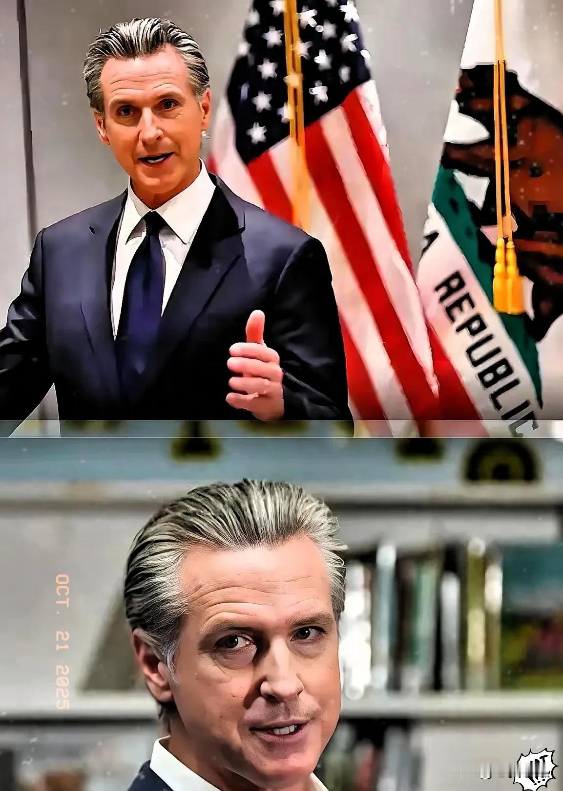 刷到个新闻，差点没笑出声。关税战还没打，美国内先炸了！加州州长纽森的一波操作，说