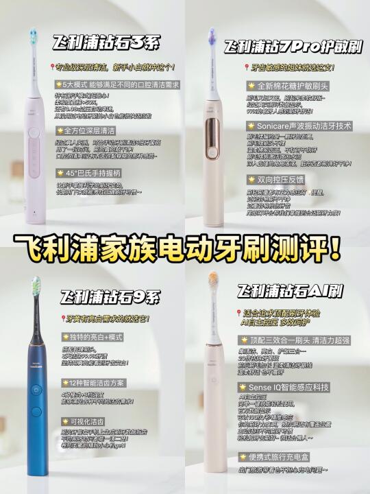 飞利浦家族电动牙刷测评！挑选再也不纠结！
