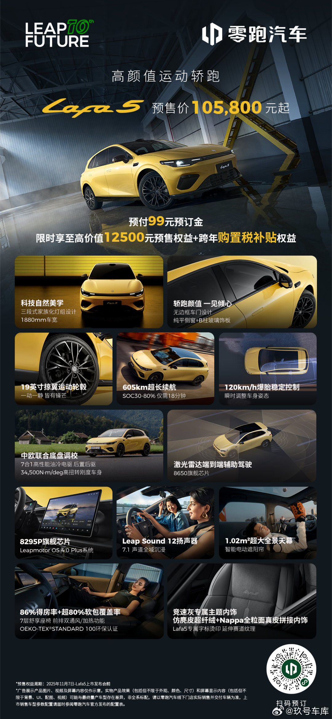 一图读懂高颜值运动轿跑零跑Lafa5 轿跑级颜值，一见倾心人车合一驾控，畅快掌控