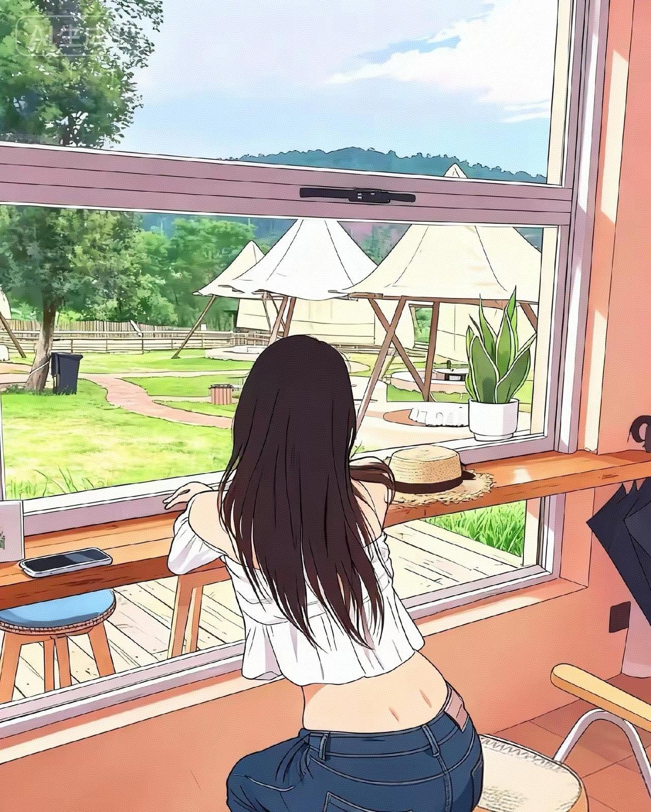 窗边的风与温柔
 
我的心是窗棂间轻晃的风，
蝉鸣绕着枝桠，云影漫过草坪——
而