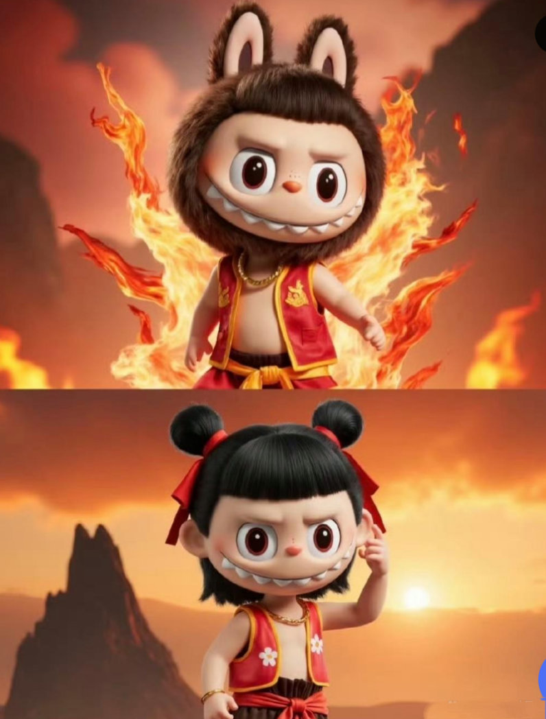 哪吒和Labubu谁更符合你的审美！瞬间懂了为什么那么多人喜欢Labubu了！ 