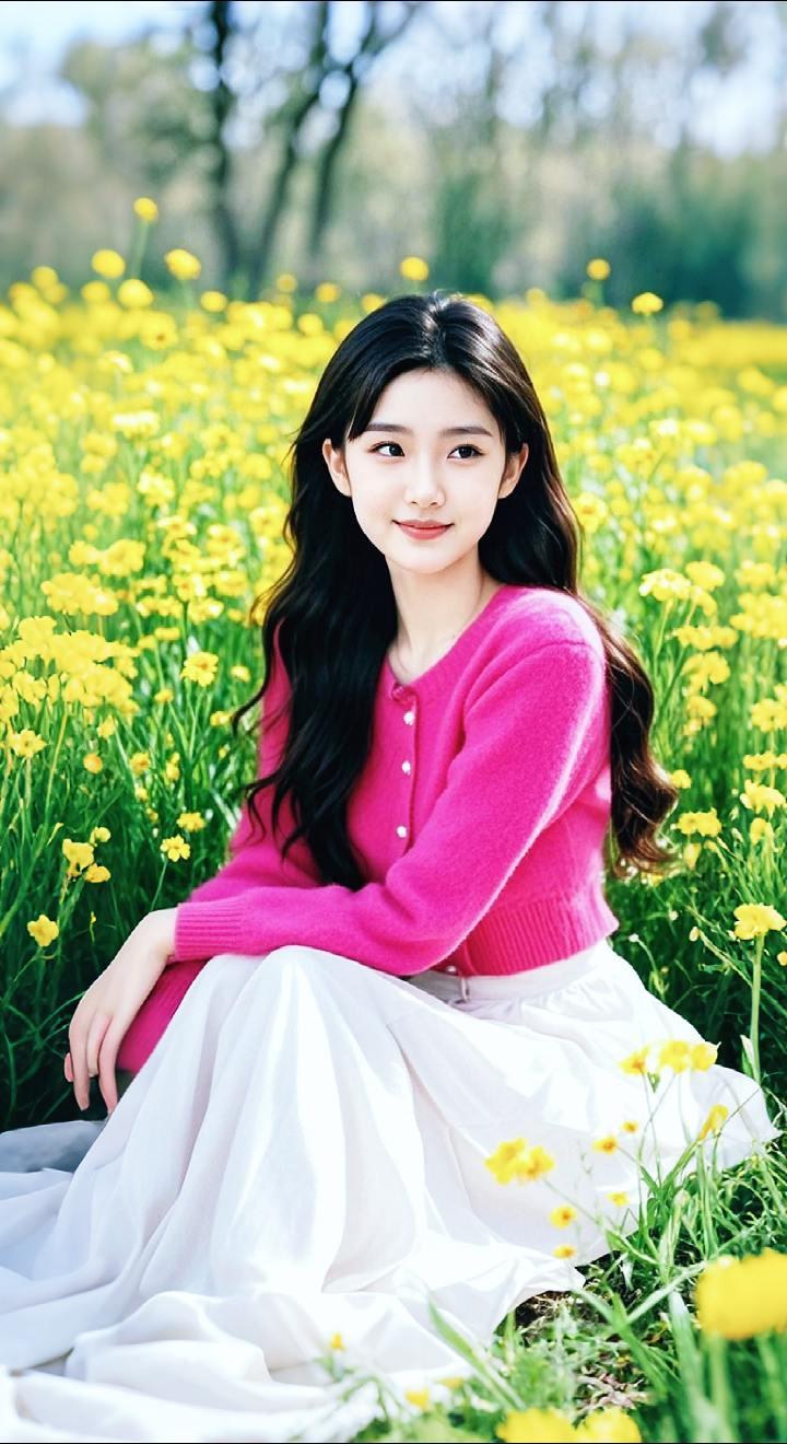 AI扩图 AI花漾佳人