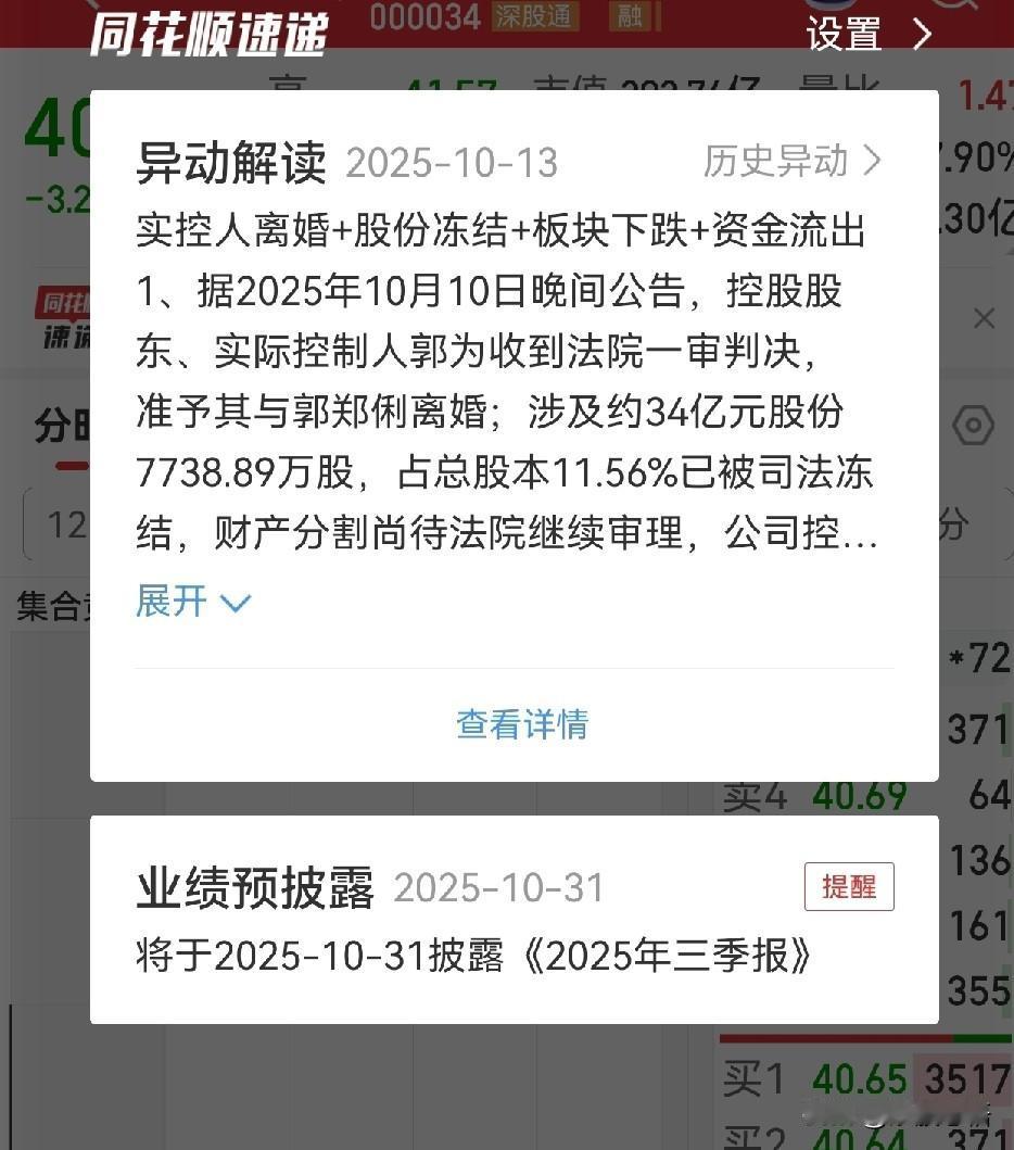 遭遇了黑天鹅事件。神某某码因为实控人离婚，所持34亿元股份被司法冻结，导致股价今