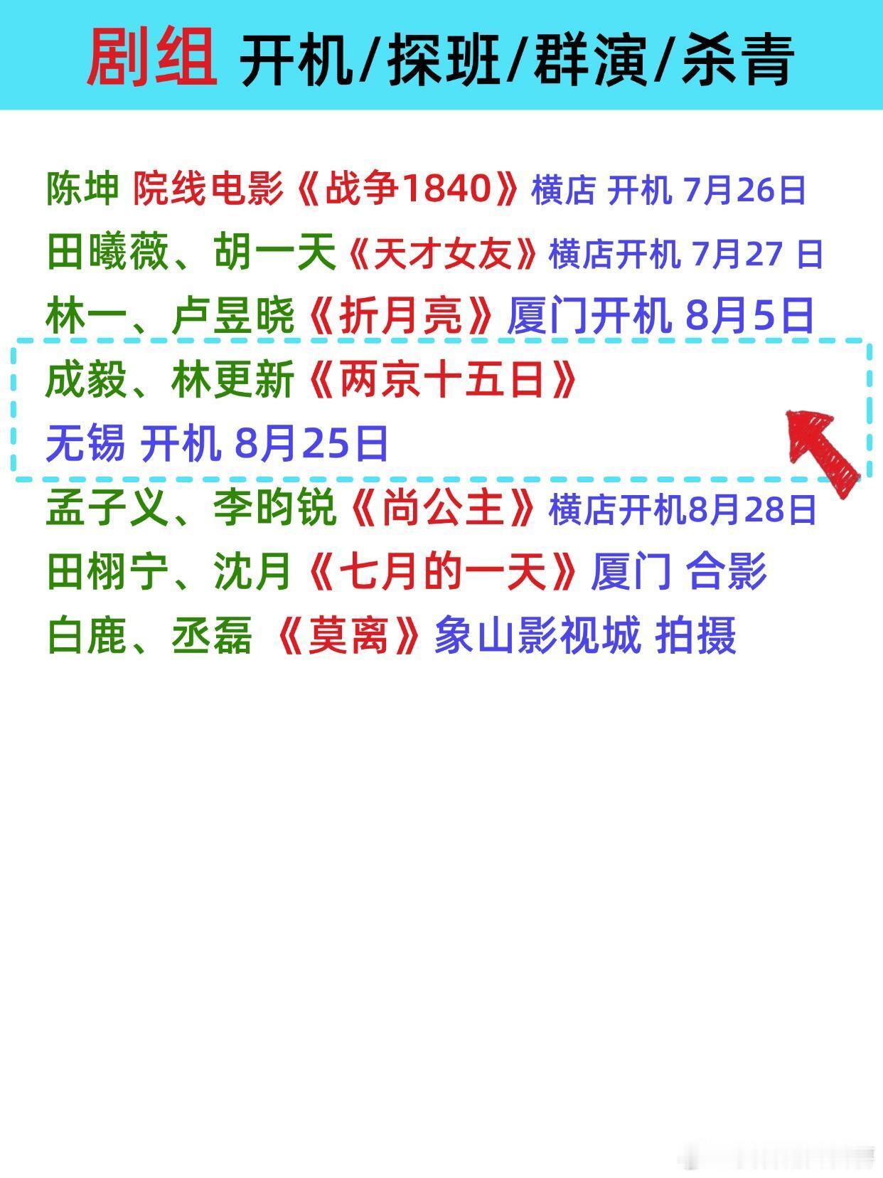 成毅🔥《两京十五日》无锡开机 8月25日剧组 开机/探班/群演/杀青 陈坤 院