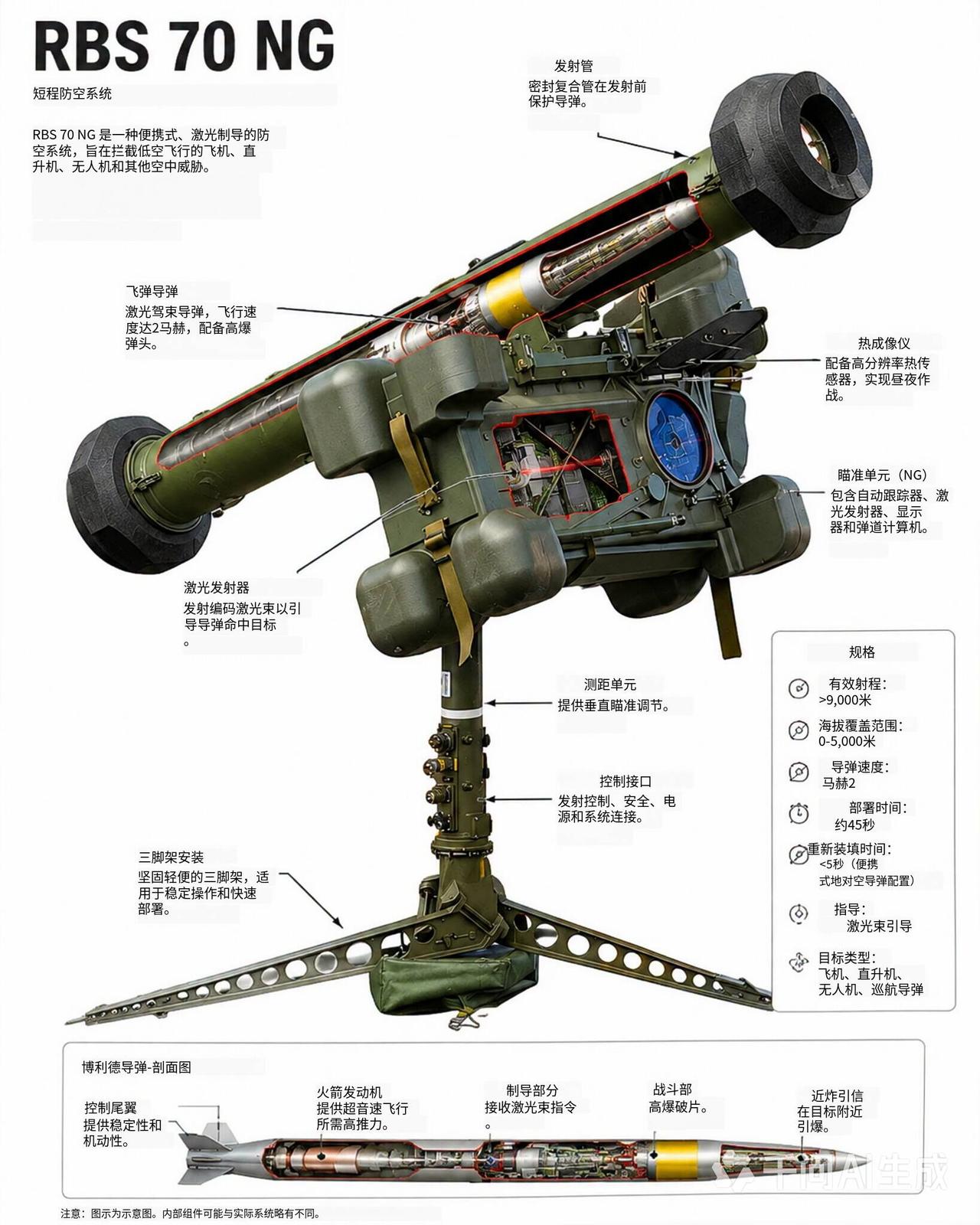很多便携防空导弹都靠红外追踪飞机热源，瑞典萨博研发的RBS70 NG完全走了另一