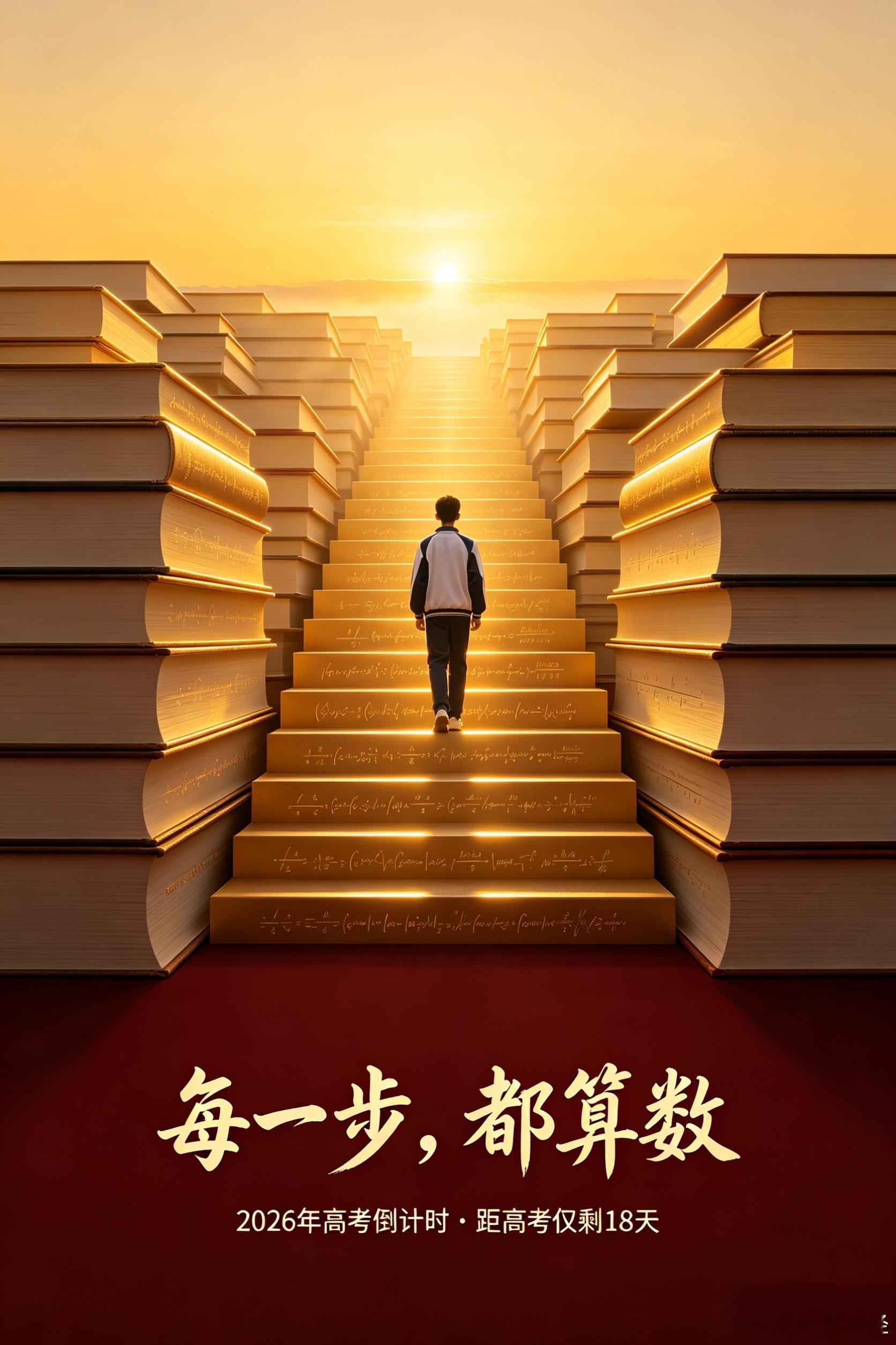 【高考倒计时18天每一步都算数】5月20日，距离2026年高考还有18天！高考不