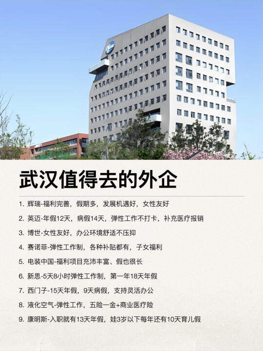 武汉这些外企还是很香的