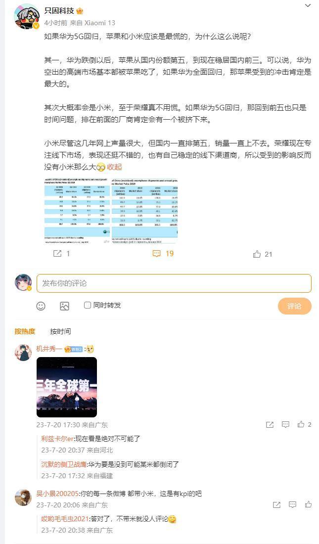 现在嘲讽华为只有4G手机，可能很快又要去嘲讽华为外挂5G基带，过几年又要去痛斥华