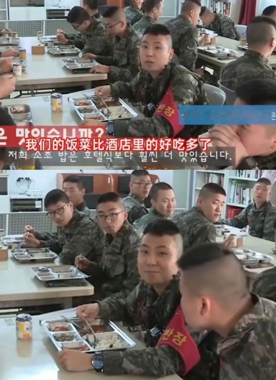 据说这是韩国士兵的餐食，有士兵说部队食堂比外面饭店好吃，你们信吗?[捂脸]