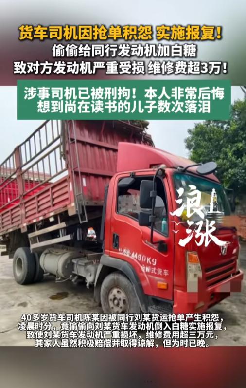 “我们都在用力的活着？”6月30日报道，四川，一货车司机因为同行抢单产生了积怨，