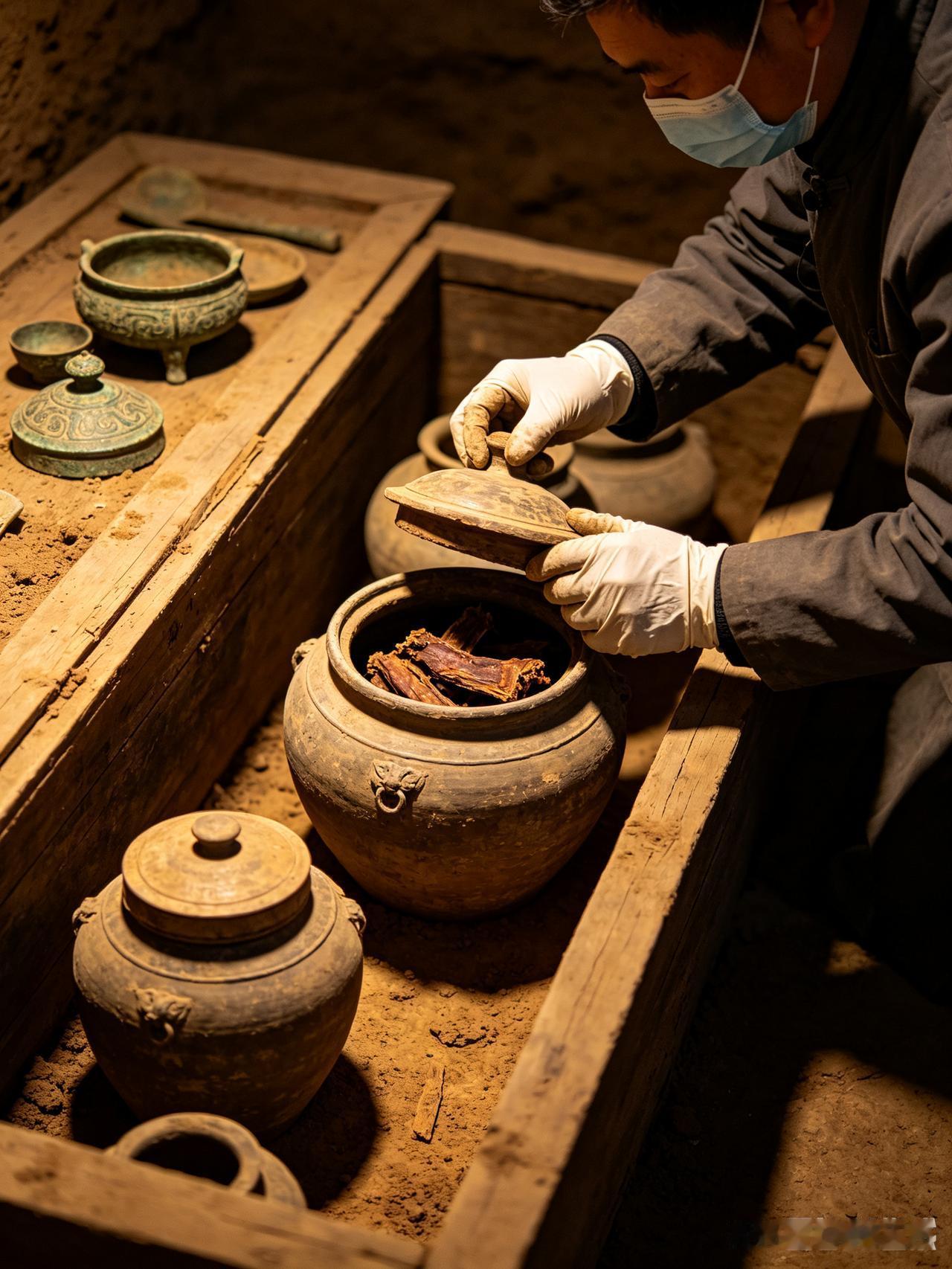 考古实锤：古人真的吃“千年腊肉”，出土两千多年依旧完好
 
很多人以为古代食物都