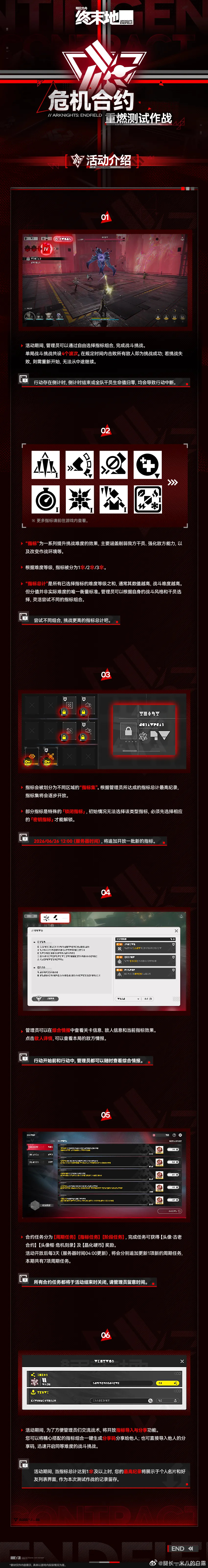明日方舟终末地创作征集春晓时久违的危机合约回归！重燃测试作战上线，随心组合难度指