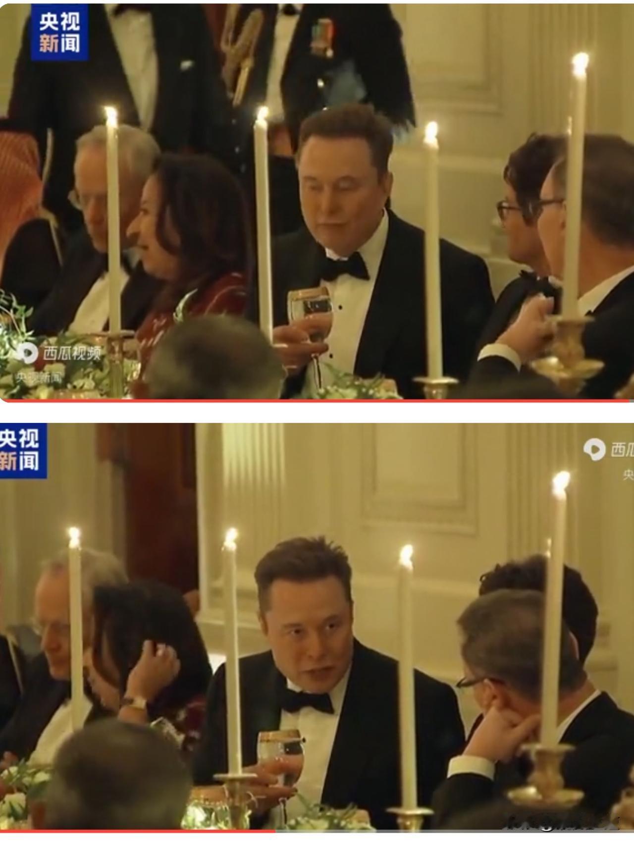 马斯克现身白宫参加晚宴
谁能想到！前阵子还隔空互怼的马斯克和特朗普，转头就在白宫