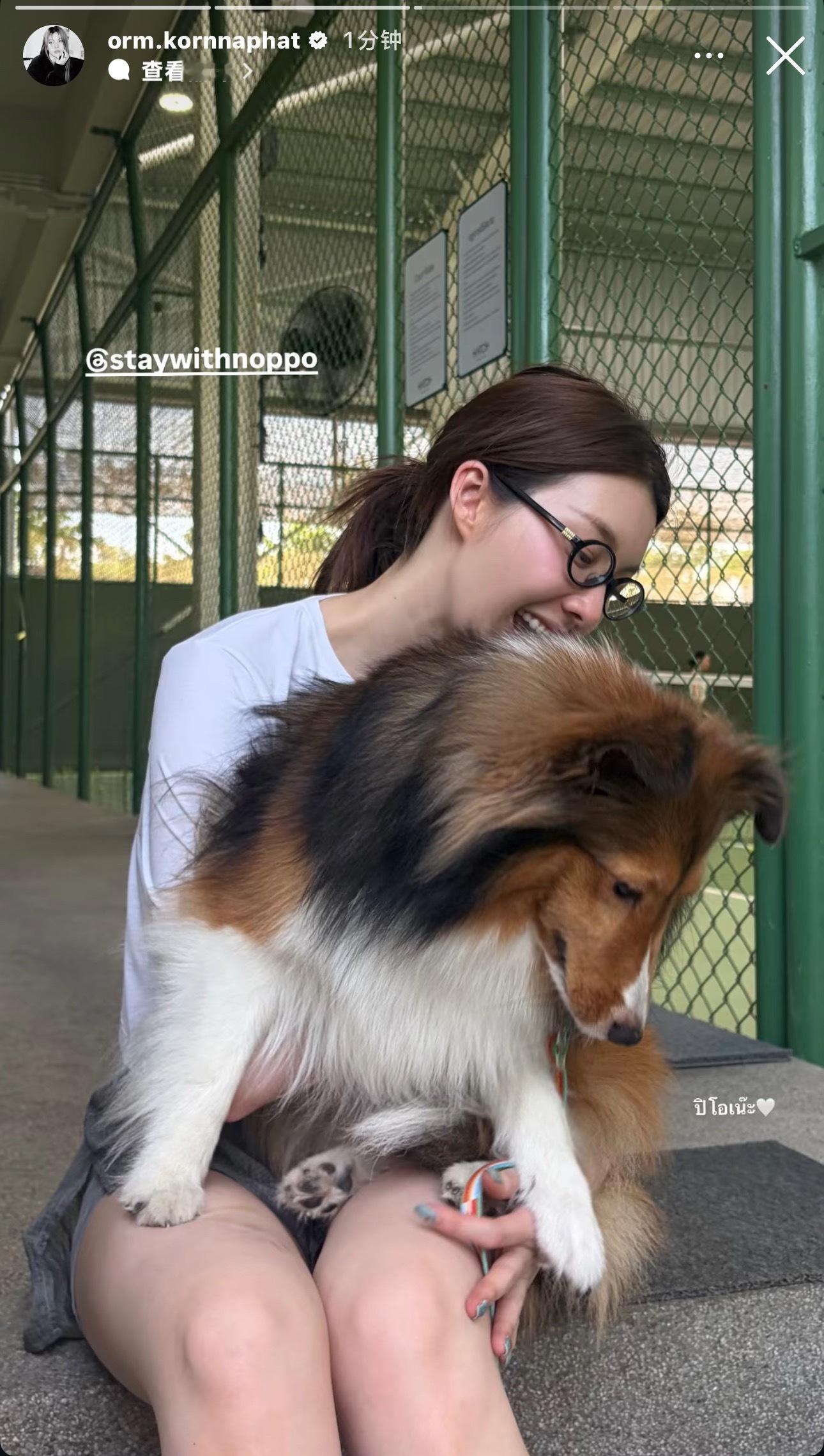 怀里坐着别的小狗🐕 ​​​