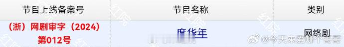 张凌赫新剧《度华年》今日取得发行许可证了！！可以抬上来了，想看裴文宣 ​​​