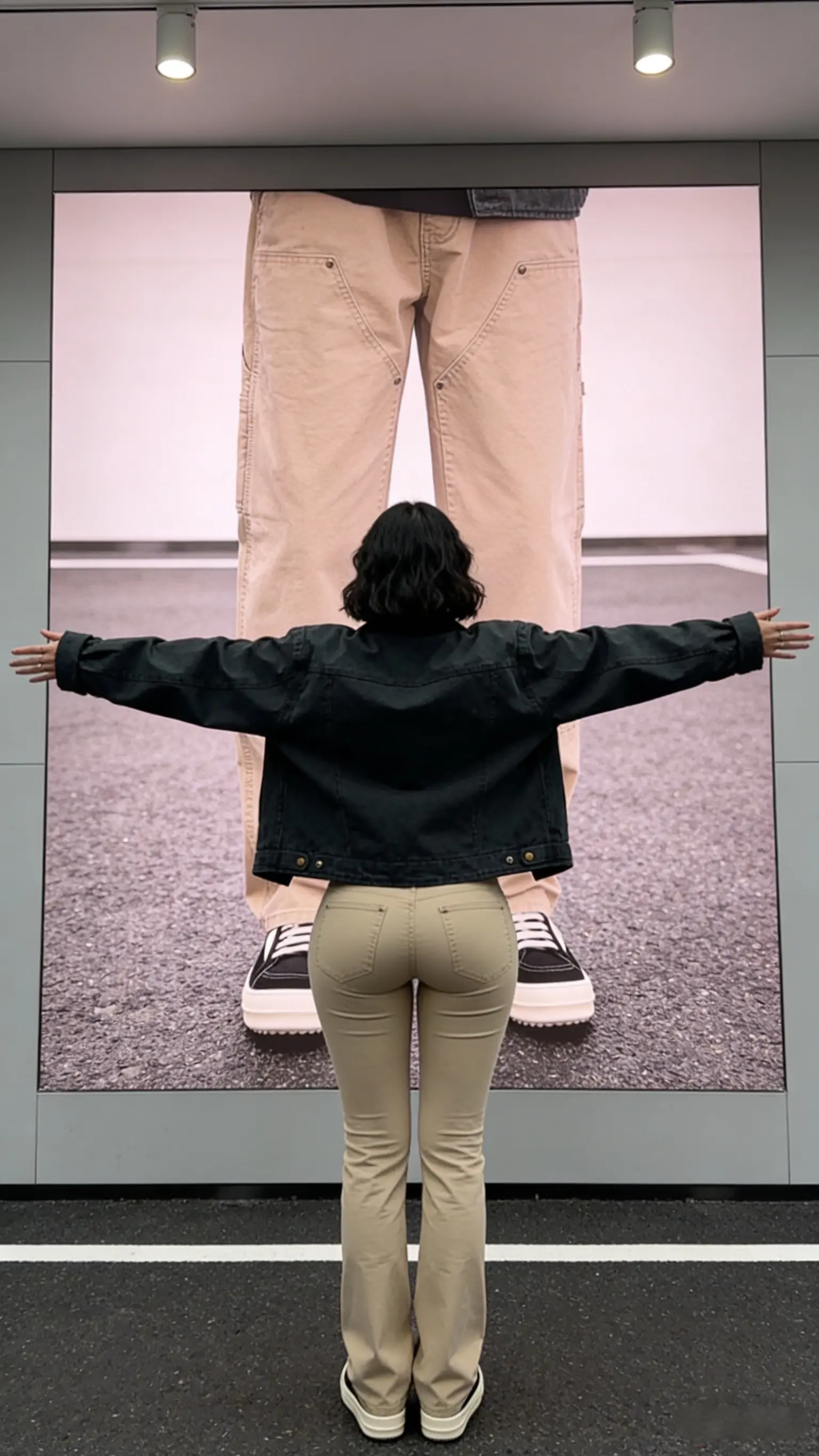 Entong美式复古休闲工装裤男生潮流痞帅直筒伐木裤子宽松牛仔裤男