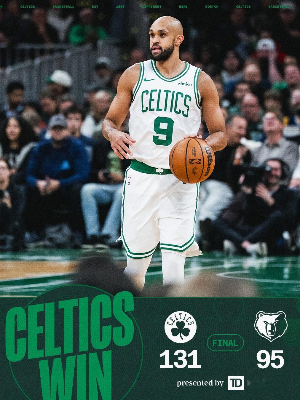 FINAL : Boston Celtics 【 131-95 】 Memphi