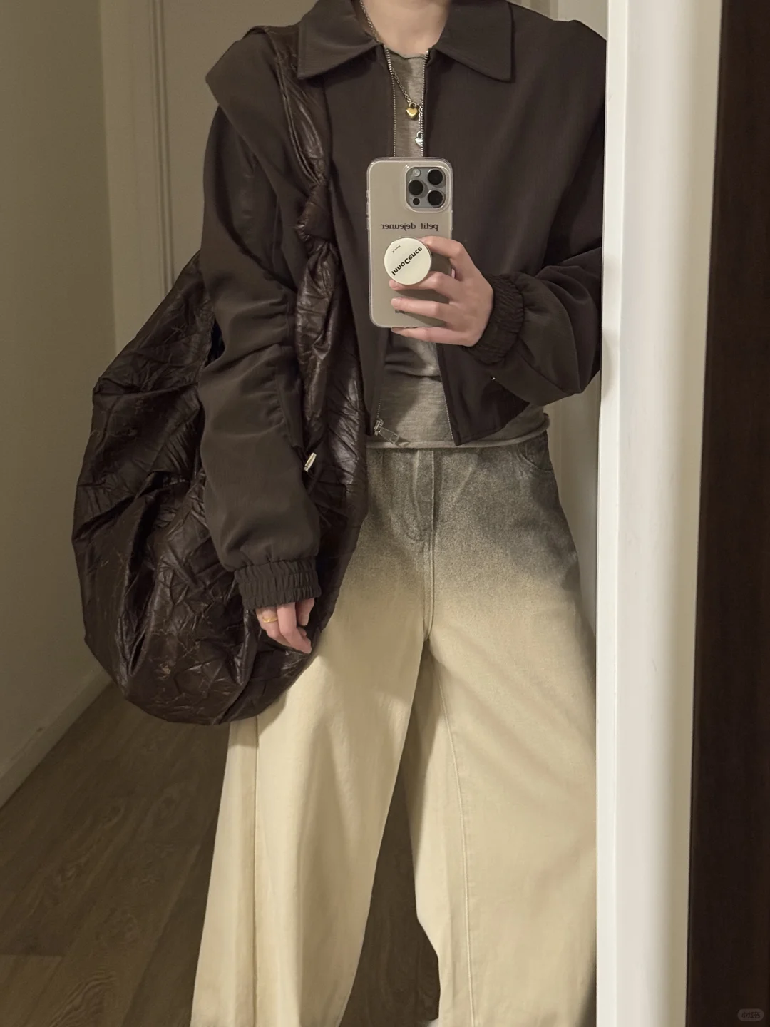 好秋冬韩系美式复古美拉德咖夹克外套叠穿🦪