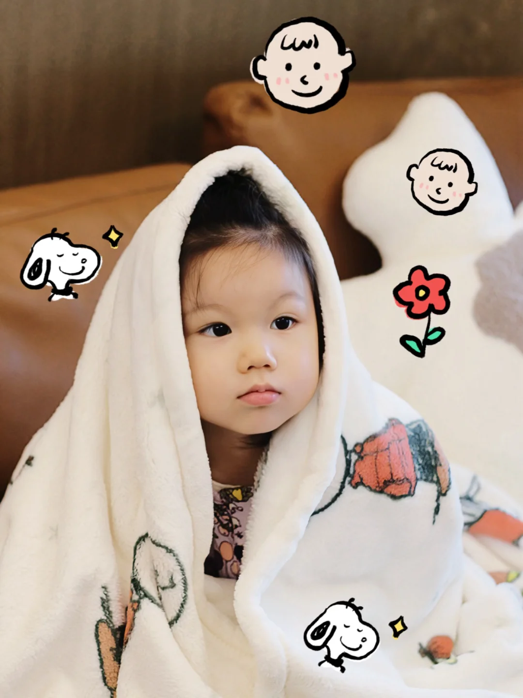 北方供暖了 南方的宝宝裹紧小毯子❄️