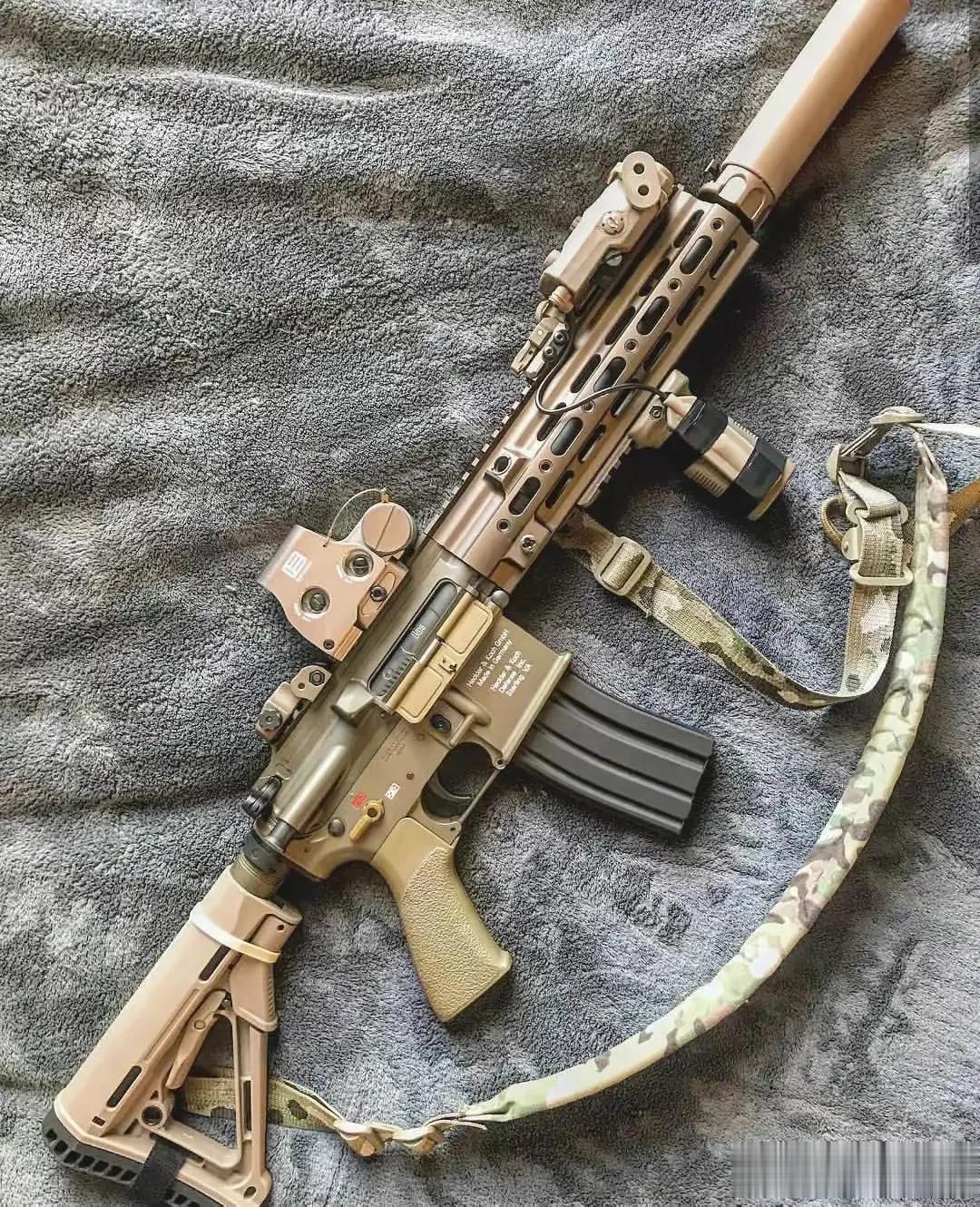 HK416步枪 性能优异 被多国特种部队喜爱 和采购 其中美国特种部队司令部， 