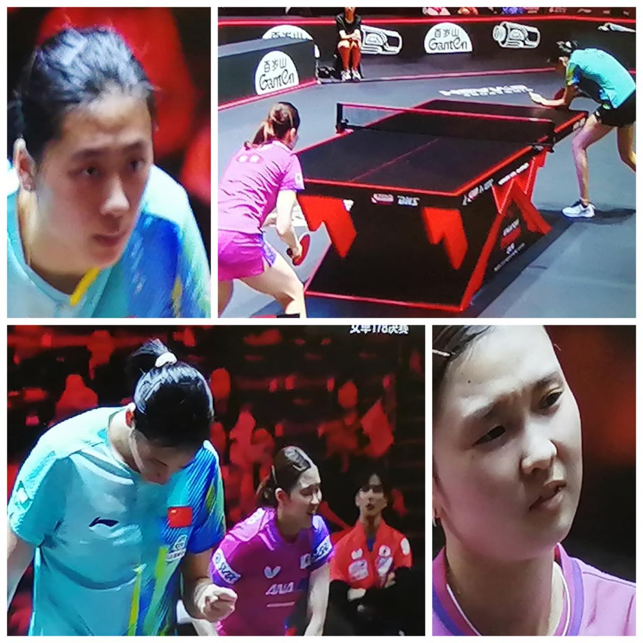 让人放心能赢的蒯曼，却2:3不敌早田希娜无缘晋级八强。

让人担心的陈熠，反而是