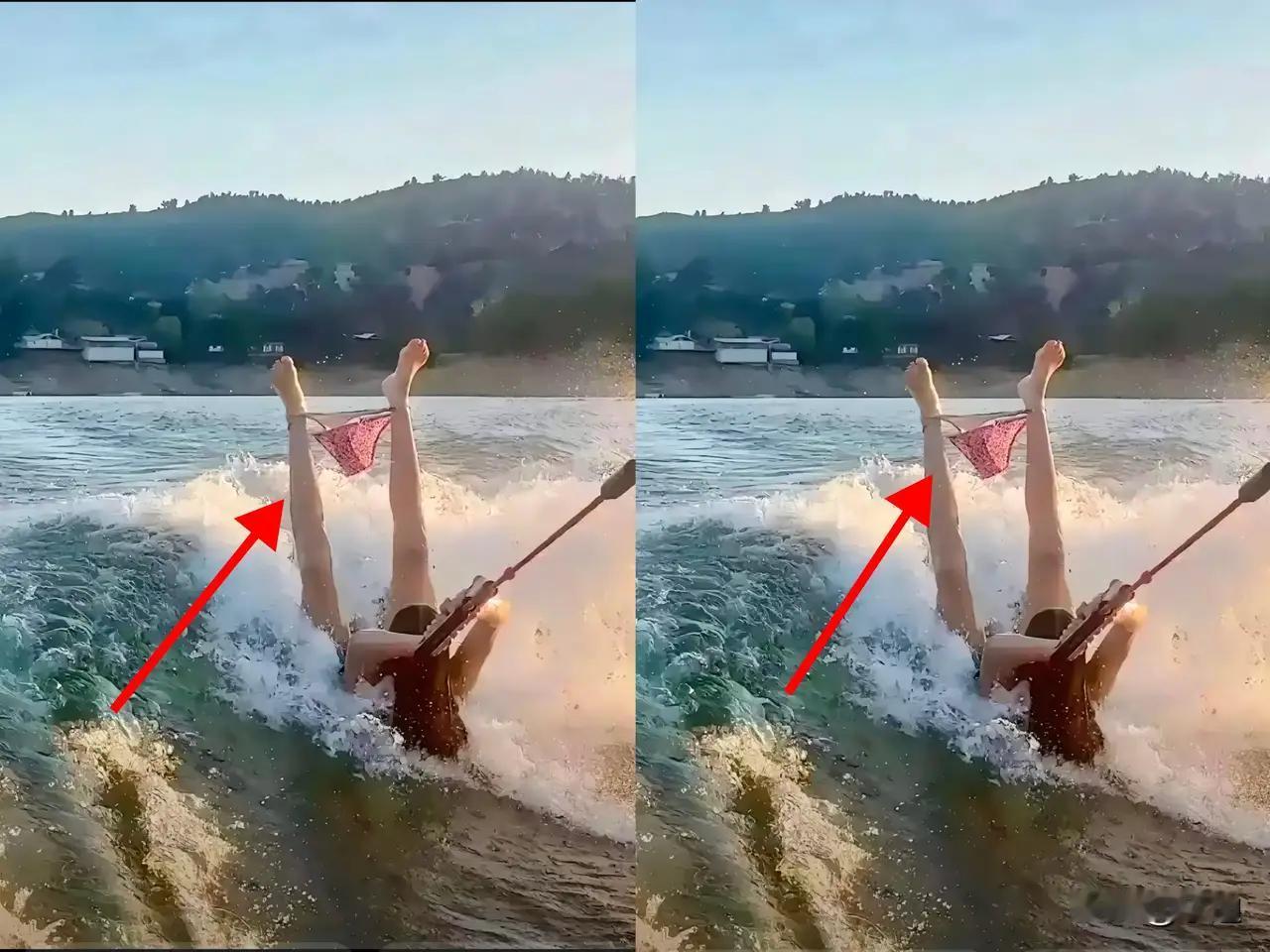 这也太尴尬了吧！

冲浪冲掉内裤icon居然真有人遇上了！

海浪猛得像有自己的