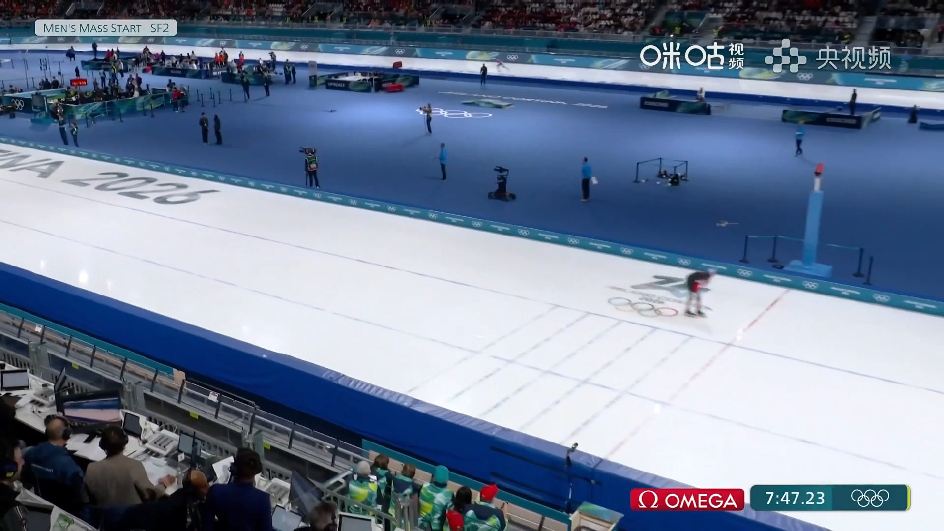 #吴宇进集体出发决赛#米兰冬奥会速度滑冰男子集体出发半决赛第二组，中国选手获得4
