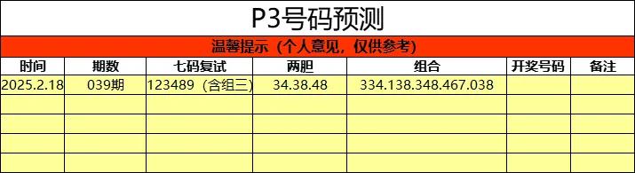 排三推荐 排三推荐