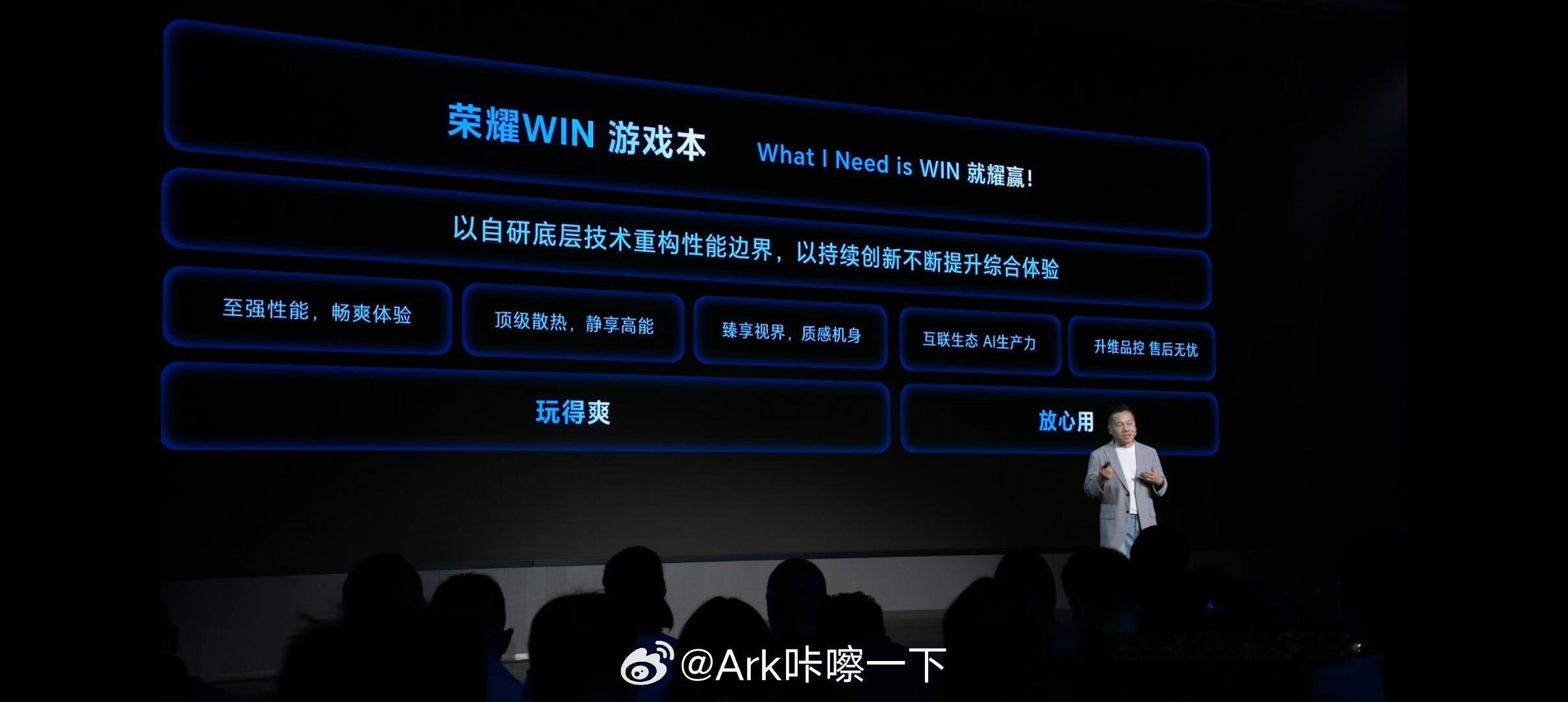 荣耀WIN是What I Need的缩写，这将是我们能需要的游戏本