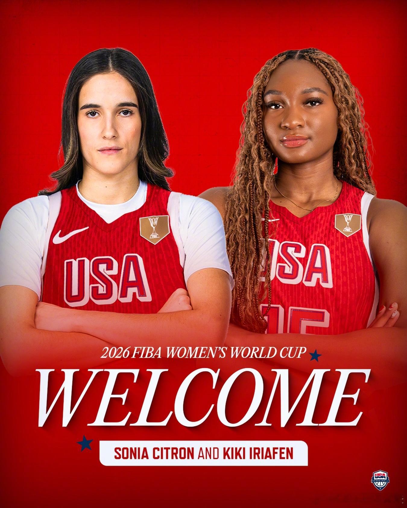 🇺🇸美国女篮更新出战2026女篮世界杯 12人名单✨ 阿贾·威尔逊、凯尔西·