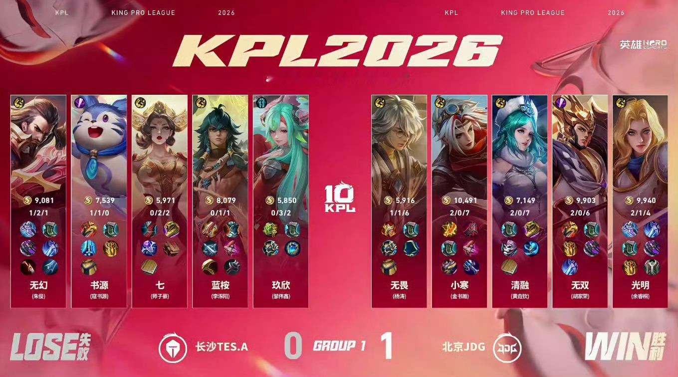 被清融的王昭君硬控了2026KPL夏季赛 常规赛第一轮W1D5 北京JDG对战长