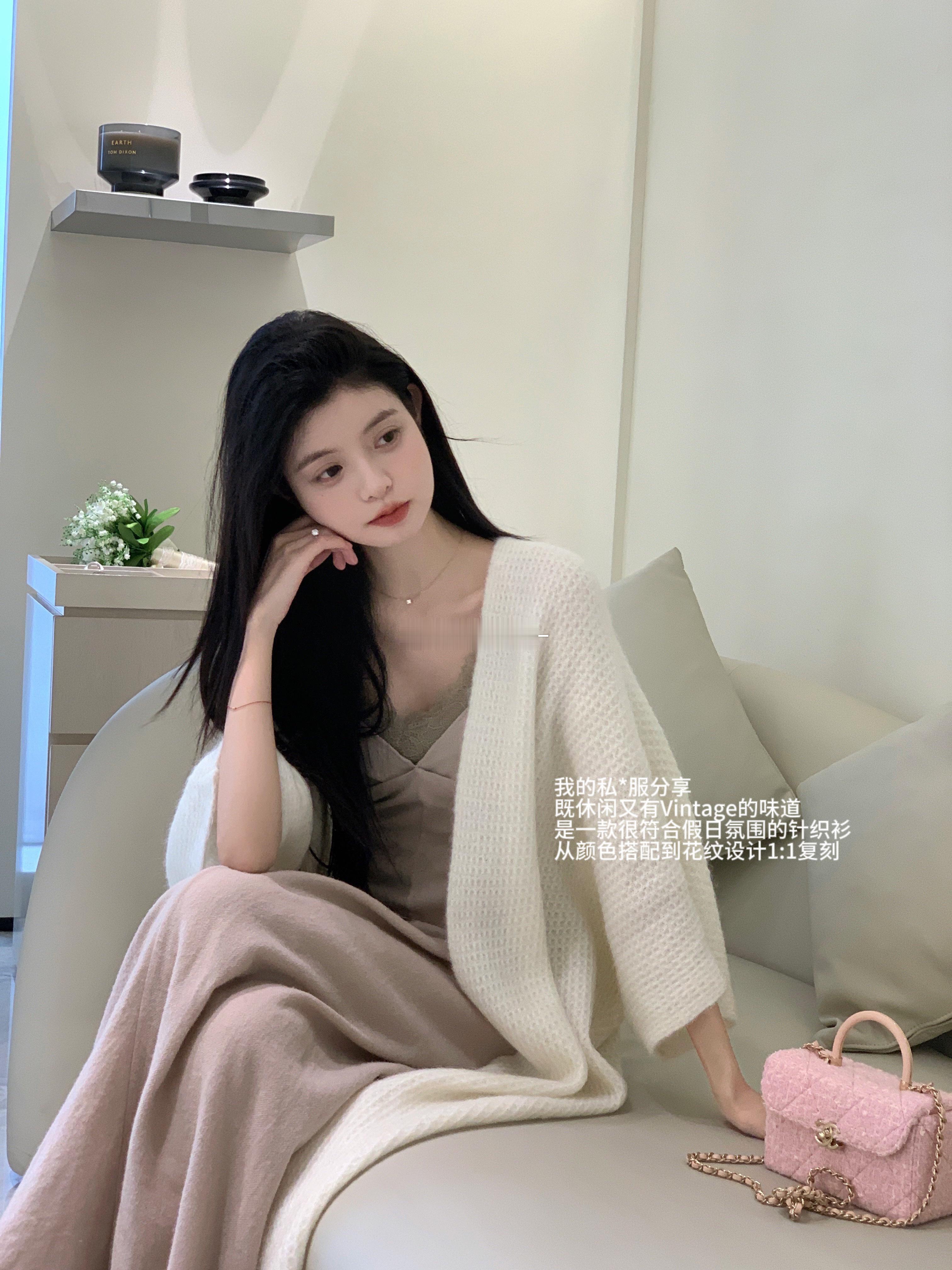 春天的氧气・栖春山 披肩开衫 Pz 抓1小美女～安静的毛织是春季最恰当的基调  