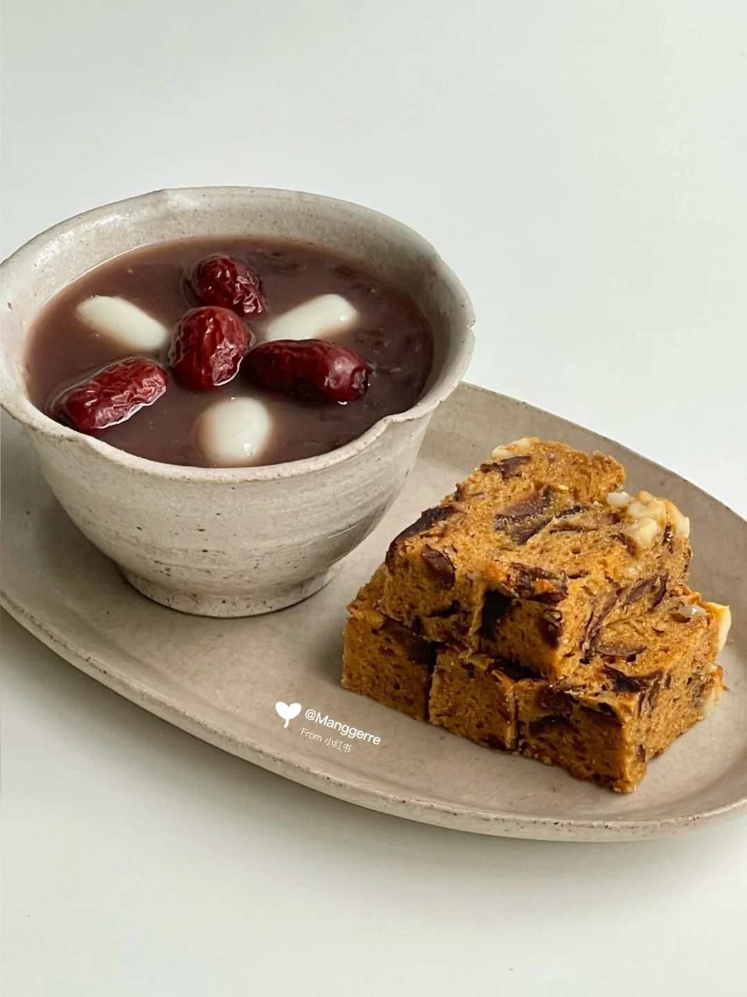 中式早餐｜古早枣泥糕🥮➕红豆🫘汤圆