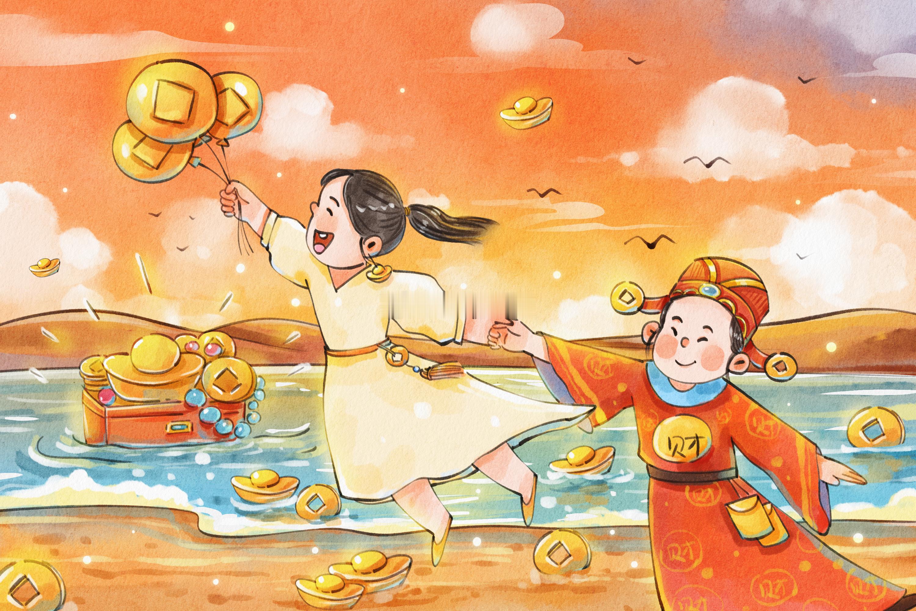 点赞财神，这周必定八方财宝进家门，富贵又吉祥！ ​​​