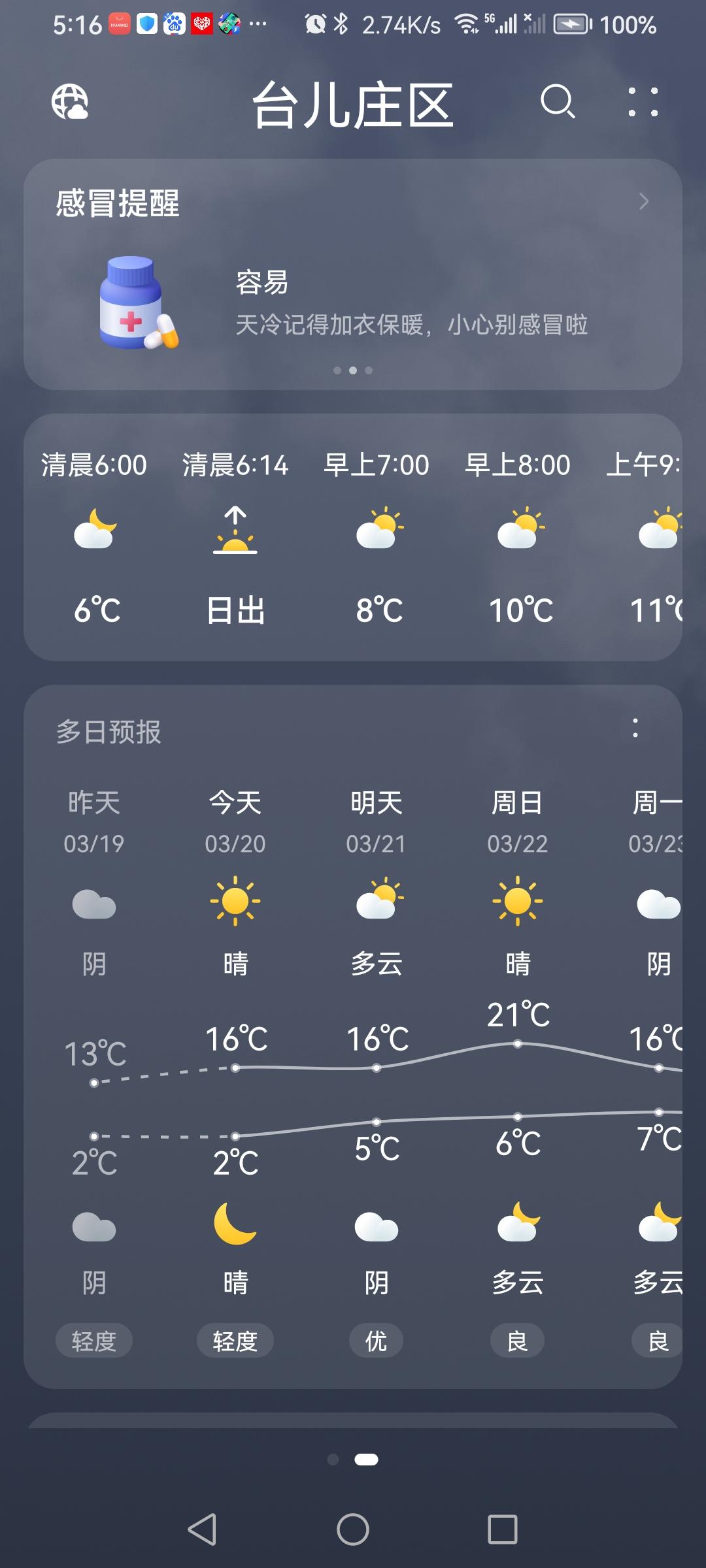 二月二龙抬头的日子，台儿庄天气晴朗，气温融合，柳绿花红（图片来源：老山兰随手拍）