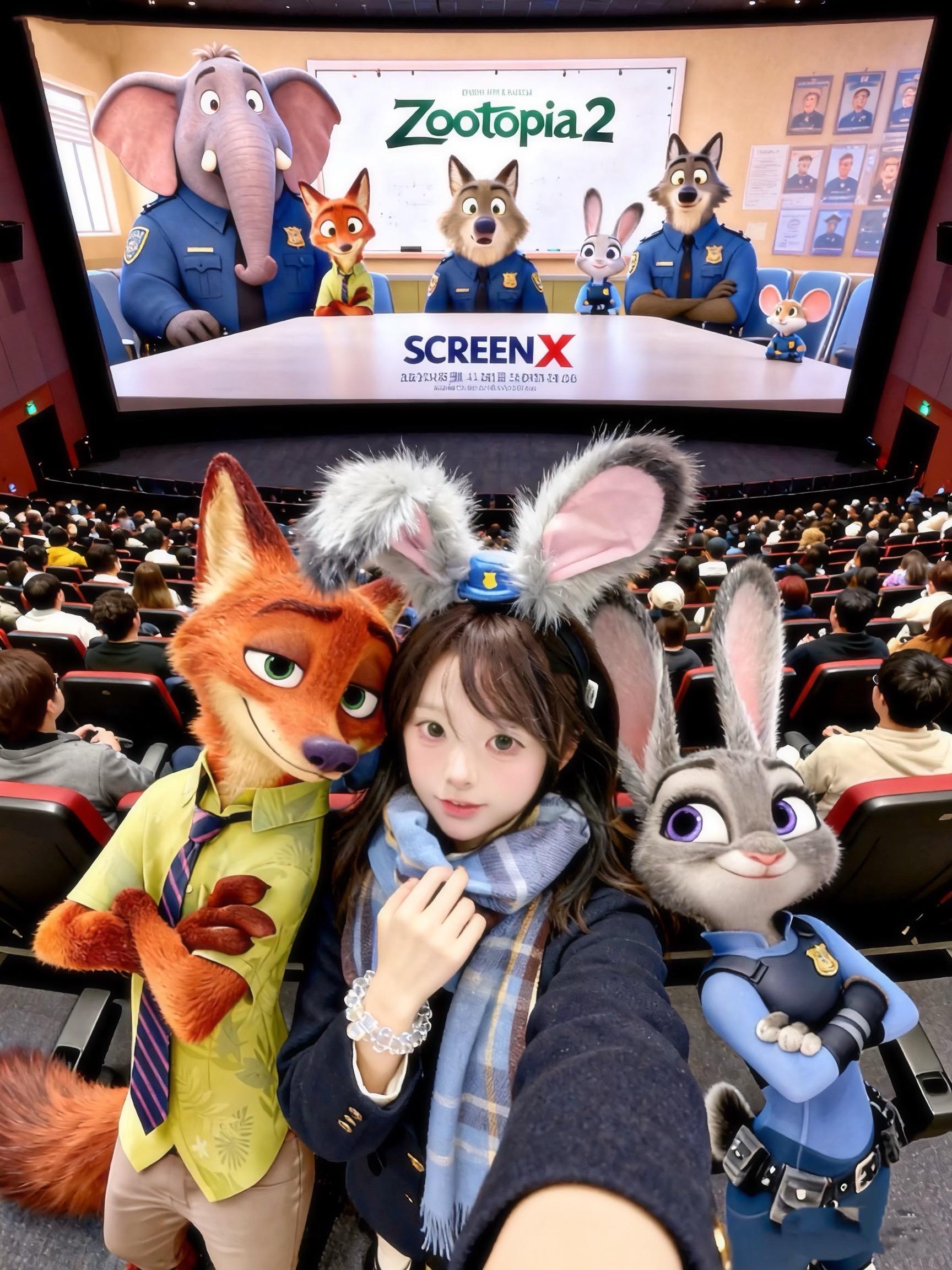 看完《疯狂动物城》2 朋友圈就这样发！看完电影还和大明星合影了哦 快快...