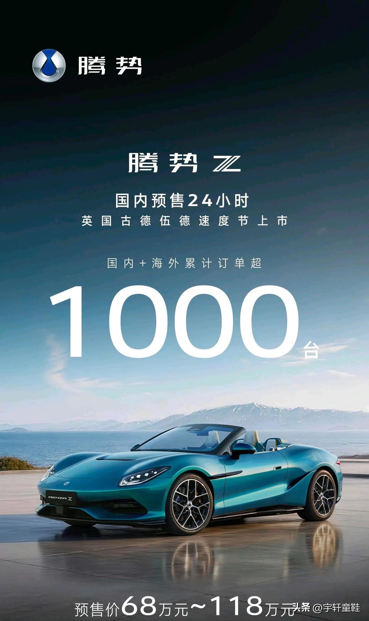 报！腾势Z极有可能成为走量车型？
来自腾势官方数据：腾势Z国外上市+国内预售24