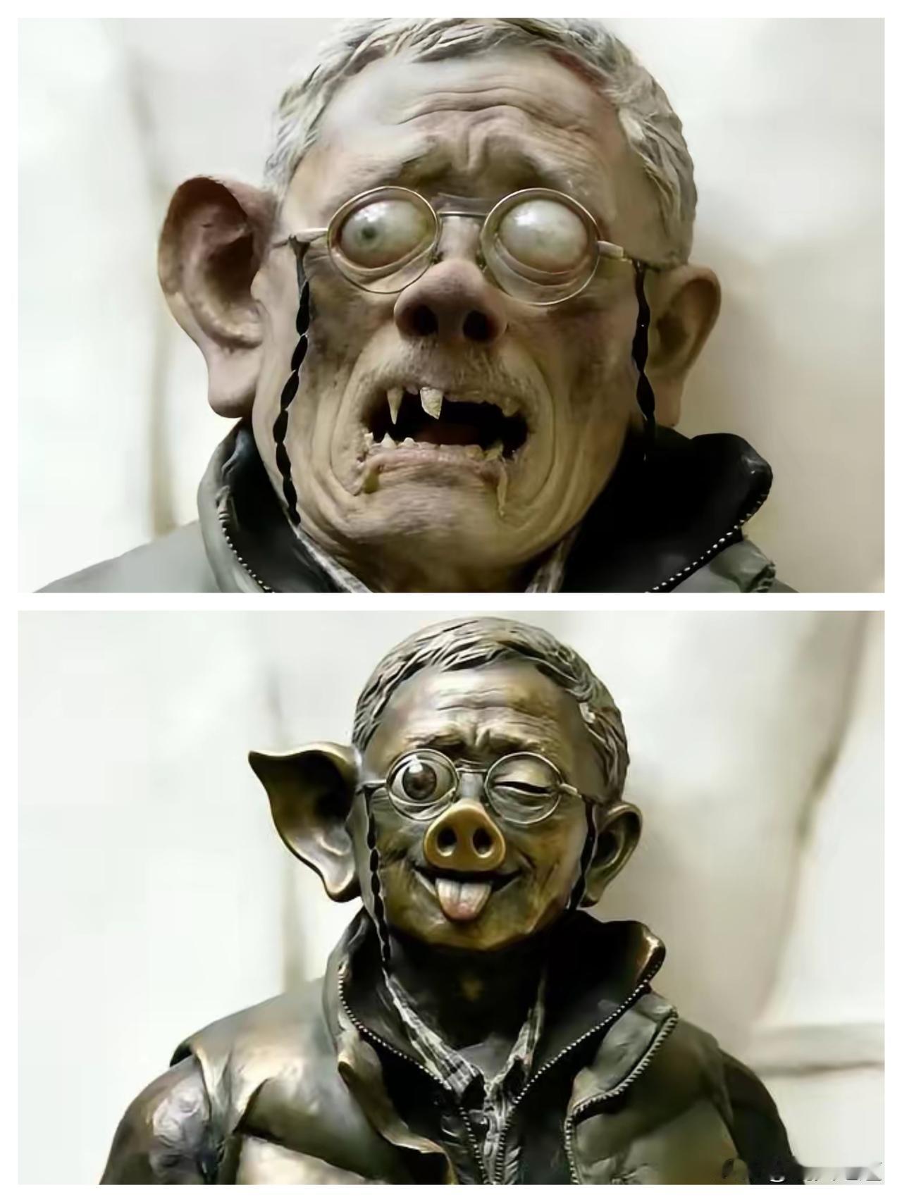 以夷制夷，给高手们点赞。
做的这些雕塑深得田老师的精髓，很有艺术气息。
以夷制夷