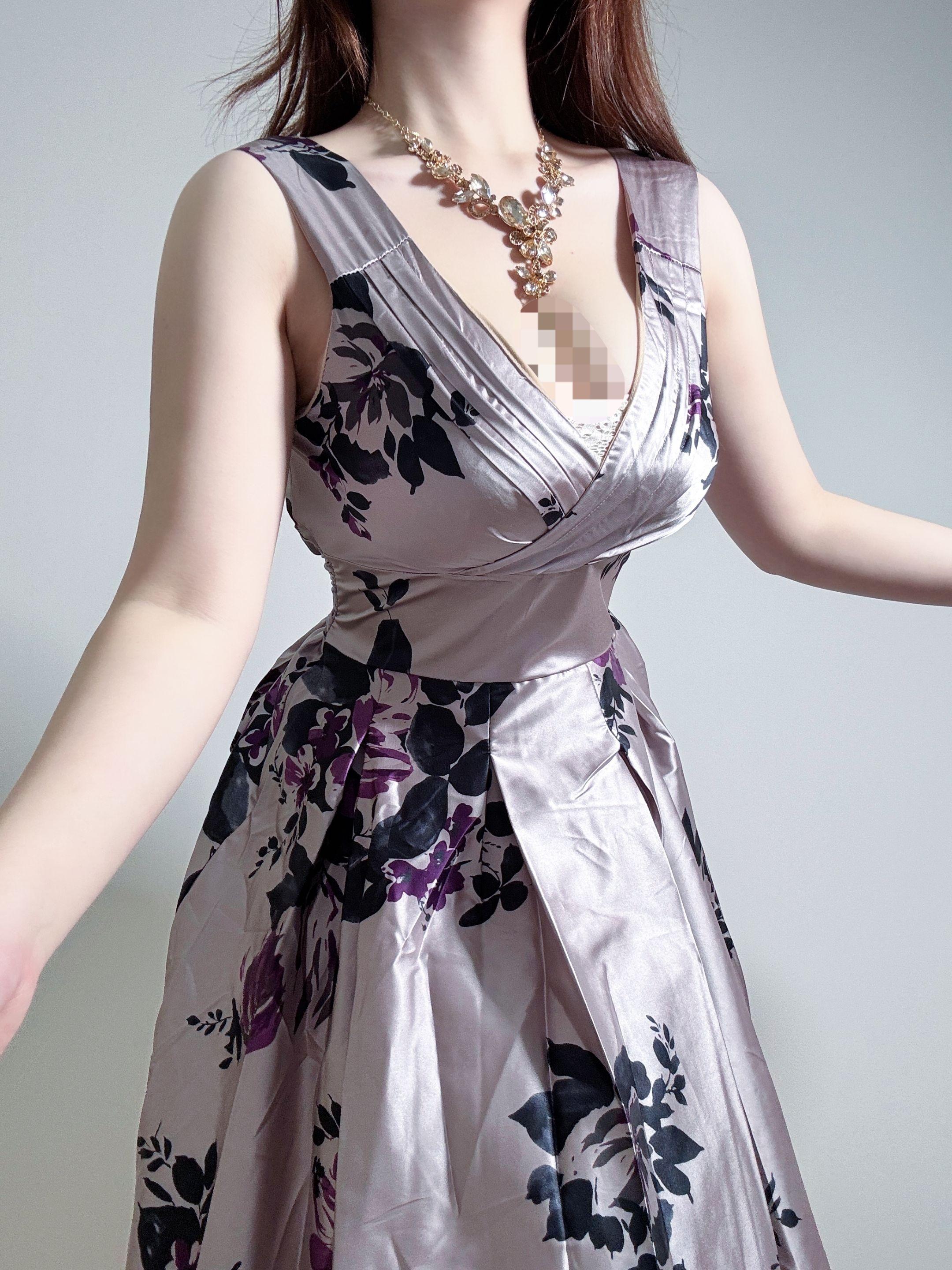 风韵花裙 美美的裙子 紫色连衣裙 连衣裙分享 碎花连衣裙