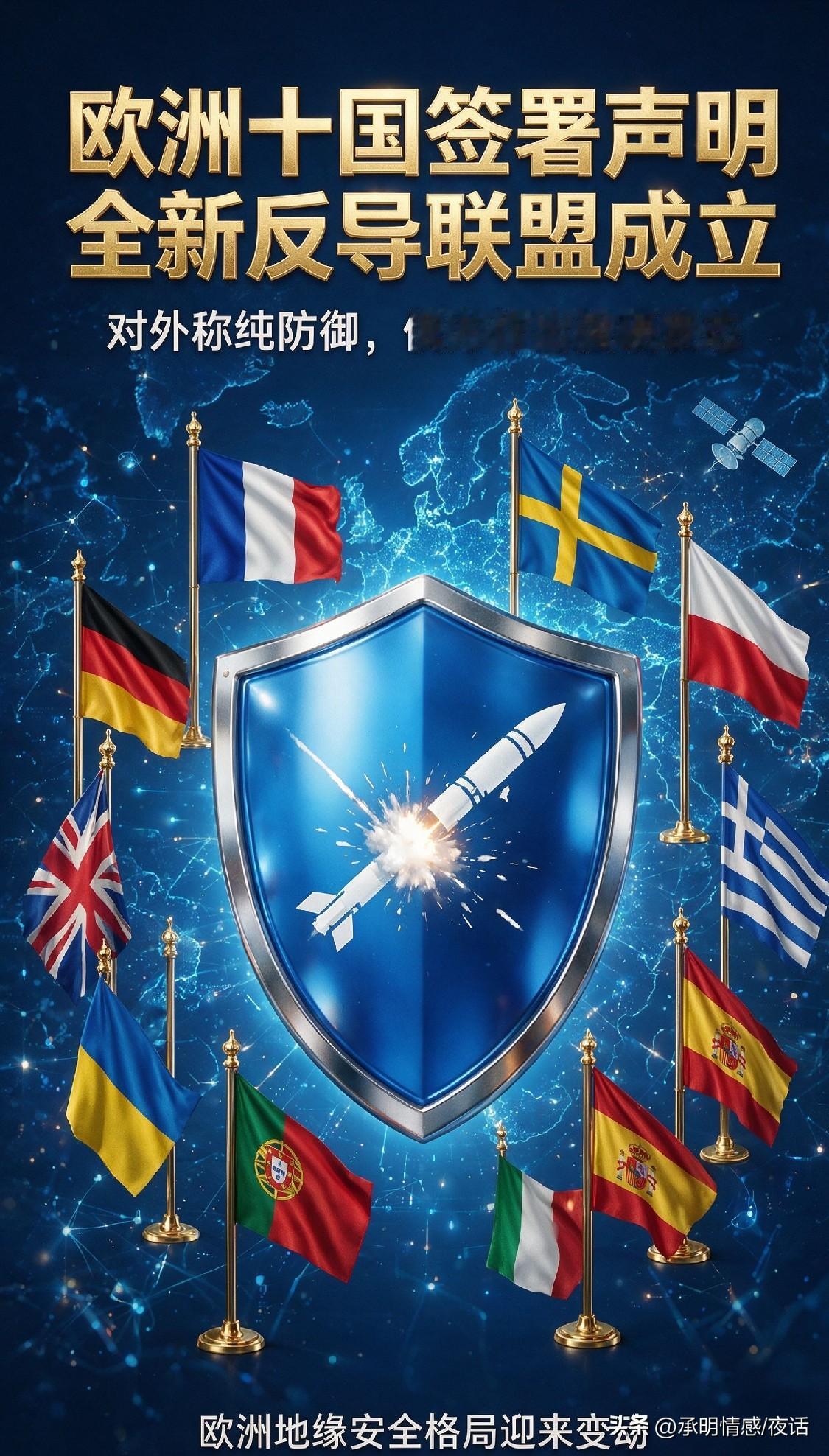 重磅地缘消息！法德英乌等十国巴黎签约，全新反弹道导弹联盟正式成立

当地时间7月